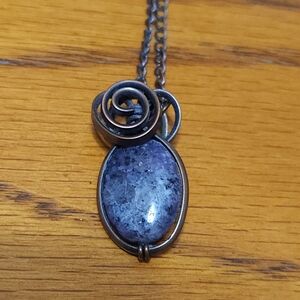 Copper and Sodalite Artisan made necklace with the pendant. Preloved.